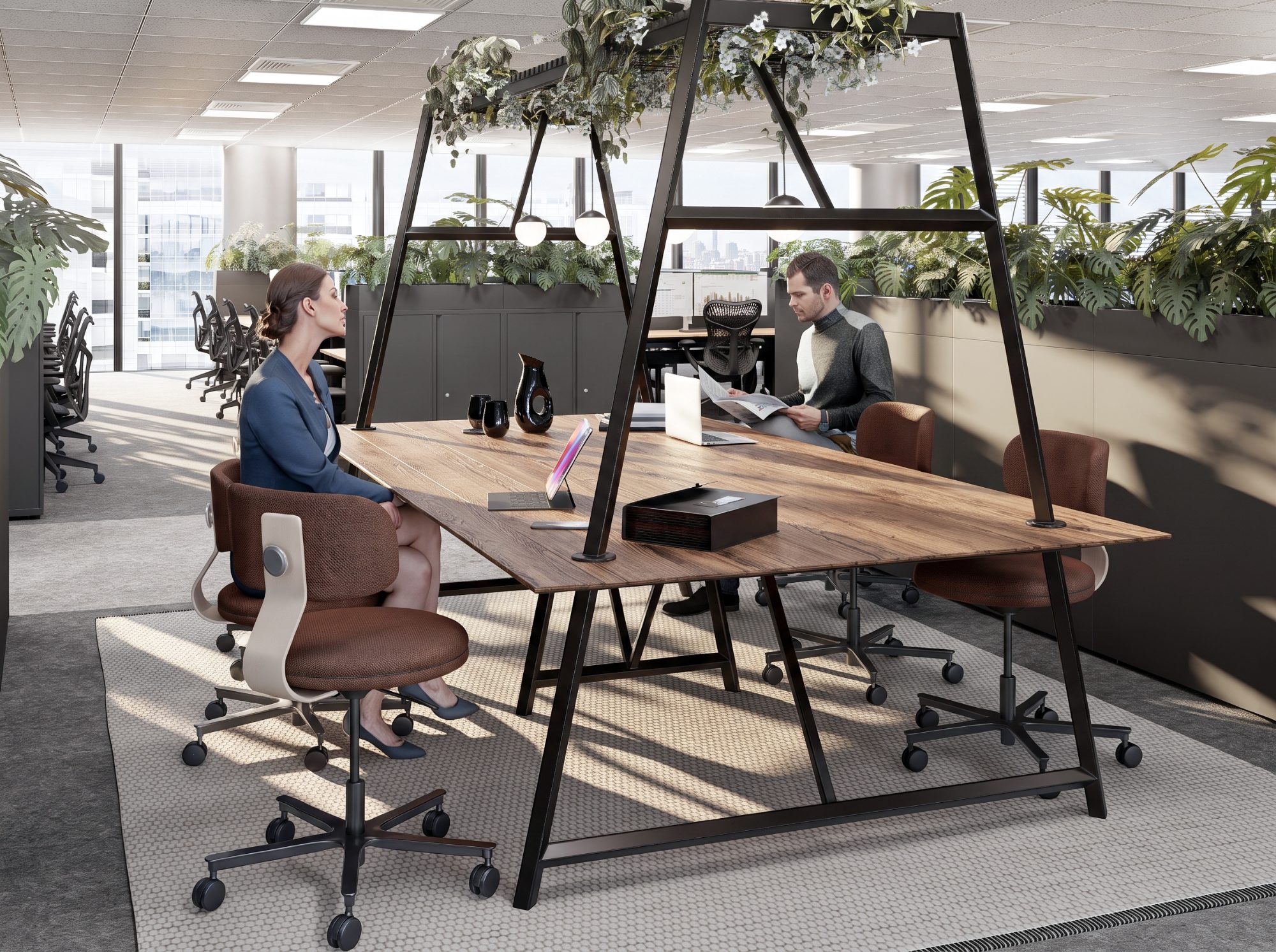Collaboration desk visualisation